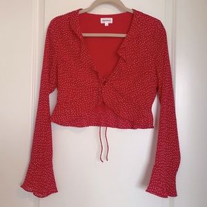 SUPERDOWN Polka Dot Crop